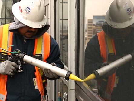 Weatherproof silicon sealing of glass and panel joints in Coimbatore